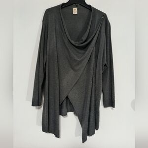 Gray Long Sleeve Cardigan / Size 3X